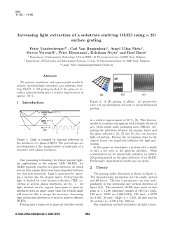 Increasing Light Extraction of a Substrate Emitting OLED using a 2D