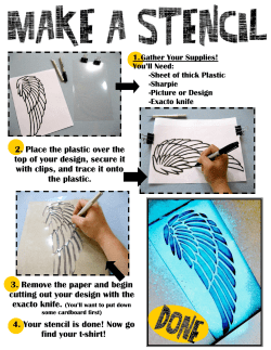 3. Remove the paper and begin cutting out your design with the 4