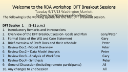 Notes for Launch - Research Data Alliance