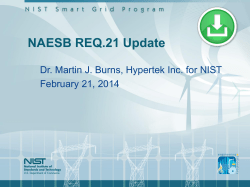 NAESB REQ.21 Update - North American Energy Standards Board
