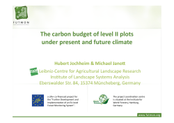 The carbon budget of level II plots under present and future