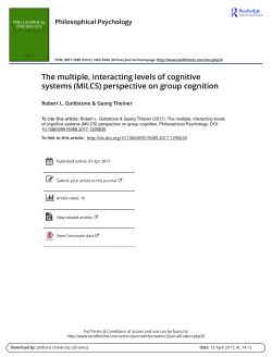 The multiple, interacting levels of cognitive systems (MILCS