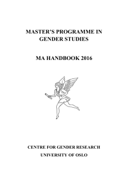 Masters handbook
