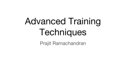 Advanced Training Techniques
