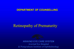 Retinopathy of prematurity
