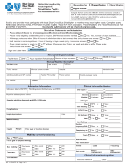 Skilled Nursing Facility, Acute Inpatient Rehabilitation Facility Fax