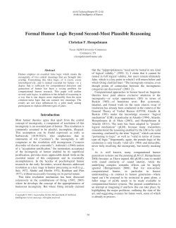 Formal Humor Logic Beyond Second