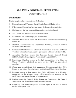 ALL INDIA FOOTBALL FEDERATION CONSTITUTION Definitions: