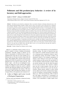 Pollutants and fish predator/prey behavior: A review of laboratory