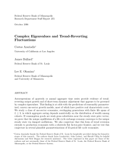 Complex Eigenvalues and Trend0Reverting Fluctuations