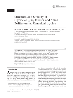 Structure and stability of glycine&ndash;(H2O) 3 cluster and anion