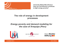 The role of energy in development processes - e-MFP