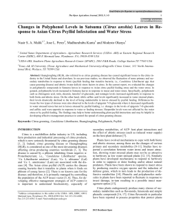Changes in Polyphenol Levels in Satsuma (Citrus unshiu) Leaves in