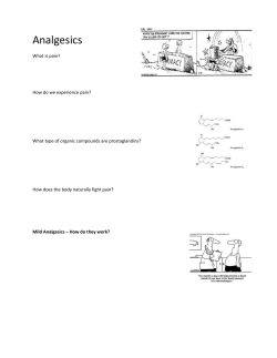 Analgesics - Worksheet