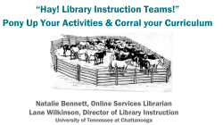 Hay! Library Instruction Teams!* Pony Up Your