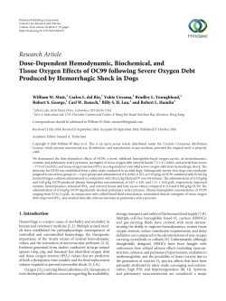 Dose-Dependent Hemodynamic, Biochemical, and Tissue Oxygen
