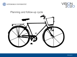Planning and follow up cycle