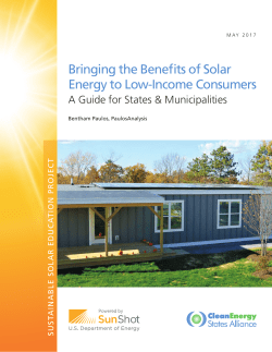 Bringing the Benefits of Solar Energy to Low