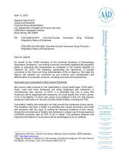 President, American Academy of Dermatology Association