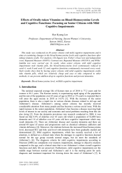 Effects of Orally-taken Vitamins on Blood
