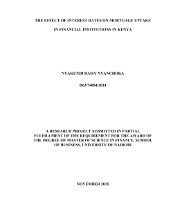 The effect of interest rates on mortgage uptake in