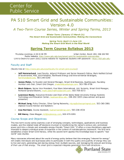 Smart Grid And Demand Response Component Of PSU`s Clean