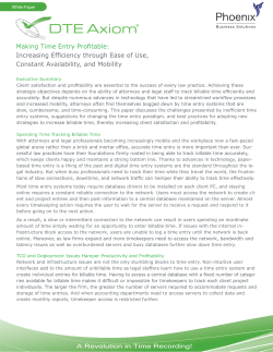 Constant Availability, and Mobility