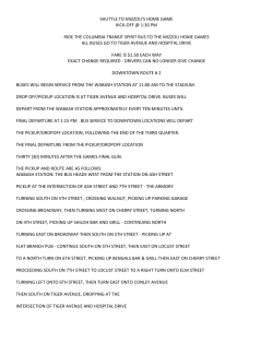 SHUTTLE TO MIZZOU`S HOME GAME KICK