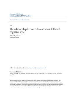 The relationship between decentration skills and cognitive style.