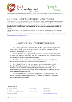 SFe-M Producer Terms of Use