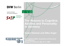 The Returns to Cognitive Abilities and Personality in Germany