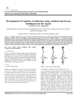 Development of Cognitive Architecture using Ambient and Swarm