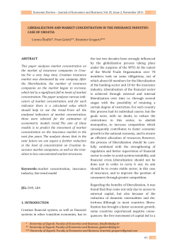 LIBERALIZATION AND MARKET CONCENTRATION IN THE