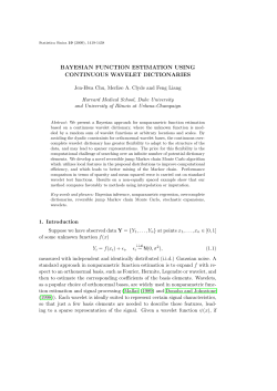 bayesian function estimation using continuous wavelet dictionaries
