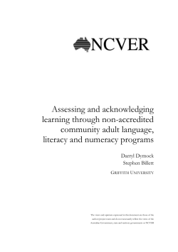 Assessing and acknowledging learning through non