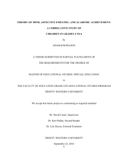 Theory of Mind, Affective Empathy, and Academic Achievement