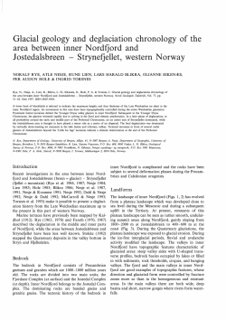 Glacial geology and deglaciation chronology of the area between