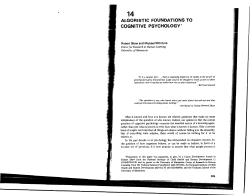 COGNITIVE PSYCHOLOGY