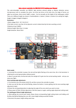 Auto-retract controller for HML350 V1/V2 landing gear Manual