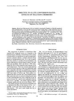 smectite to illite conversion rates: effects of solution chemistry