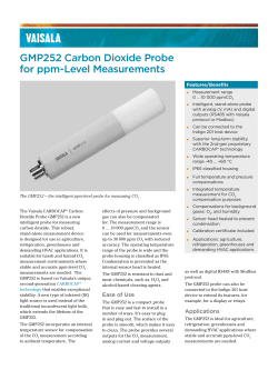 GMP252 Carbon Dioxide Probe for ppm-Level