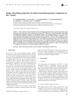 Radar absorbing properties of carbon nanotubes/polymer