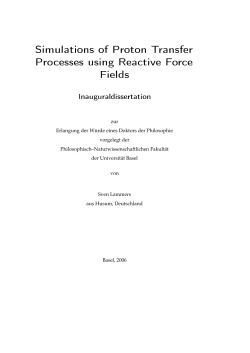 Simulations of Proton Transfer Processes using Reactive