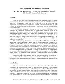 The Development of a Frost-Less Heat Pump