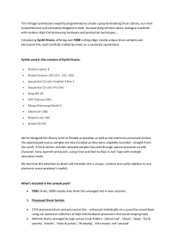 Ten Vintage synthesizers expertly programmed to create a ground