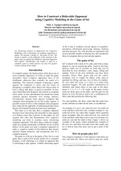How to Construct a Believable Opponent using