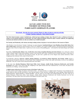 tourist outings for paris saint-germain players