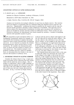 geometric optics of open resonators