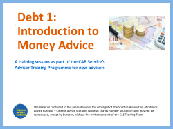 Debt 1: Introduction to Money Advice