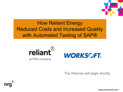 How Reliant Energy Reduced Costs and Increased